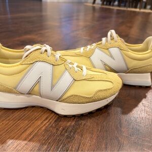 New Balance Yellow and White Women's Sneakers
